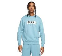NIKE Air Fleece Herren Sweatshirt Farbe: Hellblau/Schwarz; Größe: M
