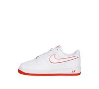 Nike Air Force 1 '07 Herren-Sneaker, Weiß/Weiß-Picante-Rot, 45.5 EU