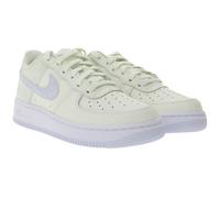 NIKE Air Force 1 GS Kinder Sneaker für Mädchen Echtleder Turnschuhe Teenager Low-Top Sneaker CT3839 110 Creme-Weiß 38