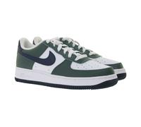 NIKE Air Force 1 Kinder Sneaker Mädchen und Jungen Echtleder Turnschuhe Mid-Top Sneaker HF5178-300 Weiß/Grün/Blau 38