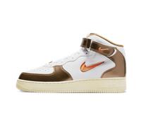Nike Unisex-Erwachsene Air Force 1 Mid Qs, White Total Orange Ale Brown 100, 7.5