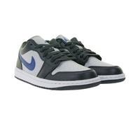 NIKE Air Jordan 1 Low Damen Sneaker mit gekapseltes Air-Dämpfungssystem Echtleder-Schuhe DC0774 040 Dunkelblau/Grau 38 1/2