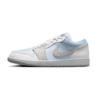 NIKE Air Jordan 1 Low Herren Sneaker Sneaker Basketball Mode Schuhe, Blau getönt Weiß Grau Nebelsegel, 46 EU