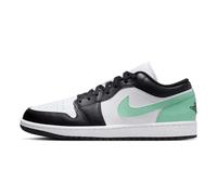 Nike Air Jordan 1 Low Herren Weiß/Schwarz-Grün Glow 553558 131, Weiß, Schwarz, Grün, Leuchtend, 43 EU