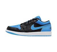 Nike Air Jordan 1 Low Herrenschuhe, Schwarz/Schwarz-Universitätsblau, 43.5 EU, Schwarz, Universitätsblau, 44.5 EU