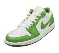 NIKE Air Jordan 1 Low SE Herren Basketball Trainers HF4823 Sneakers Schuhe (UK 11 US 12 EU 46, White Chlorophyll Lightening 100)