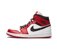 Nike, Air Jordan 1 Mid, Basketballschuhe für Herren, Weiß (White/Gym Red/Schwarz 173), 43 EU, White Gym Red Black 173, 43 EU