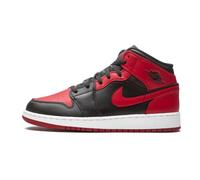 Nike Air Jordan 1 Mid (GS), Fitnessschuhe für Kinder, Black Gym Red White 01, 37.5 EU