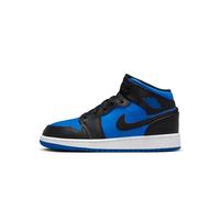 Nike, Air Jordan 1 Mid (GS), Turnschuhe für Herren, Schwarz und Blau., 38 EU Stretta