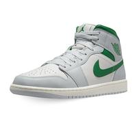 Nike Air Jordan 1 Mid Herren-Sneaker, Ummit White/Pure Platinum/Sail/Pine Green, 44.5 EU