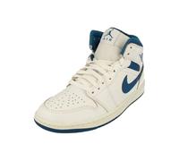 NIKE Air Jordan 1 Mid SE Mens Trainers FN5215 Sneakers Schuhe (UK 10.5 US 11.5 EU 45.5, White Industrial Blue sail 141)