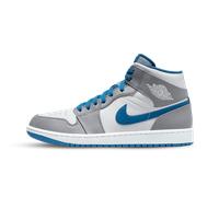 Nike - Air Jordan 1 Mid True Blue - DQ8426014 - Farbe: Weiß-Grau - Größe: 44.5 EU