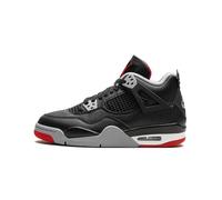 Nike Air Jordan 4 Retro Big Kids, Schwarz/Feuerrot, Zementgrau, 7 Big Kid