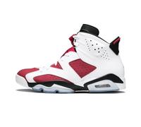 Nike Air Jordan 6 Retro, Herren Turnschuhe, Multicolor - Weiß/Rot/Schwarz / (weiß/Carmine-Schwarz) - Größe: EU 43