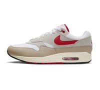 NIKE Air Max 1 Herren Sneaker Sneaker Schuhe HF4312 (White/Cream II/Limestone/University Red 100) UK7.5 (EU42)