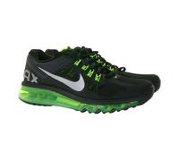 NIKE Air Max 2013 Kinder Sneaker Mädchen und Jungen Turnschuhe mit Air-Dämpfung 555426-003 Schwarz/Grün 38