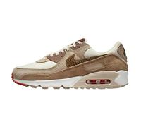 NIKE Air Max 90 Damen-Sneaker, Hellelfenbein/Picante-Rot, Größe 40