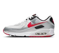 NIKE Air Max 90 Herren Sneaker Photon Dust/University Red DX4233-001 44, Photon Dust Metallic Silver Black, 44 EU