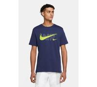Nike Air Print Herren-Sportswear-T-Shirt mit mehreren Swooshs in Marineblau L