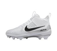 Nike Alpha Menace Strong Herren-Fußballschuhe (II5139-010, Schwarz/Metallic-Silber/Weiß), Weiß/Metallic-Silber/Schwarz, 42.5 EU