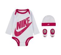 Nike 3-teiliges Baby-Set mit Logo, 0 - 6 Monate, langärmelig, Rush Pink / Weiß