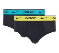 Nike Herren Brief 2pk Unterwäsche, Black-Lightening/Dusty Cactus, L
