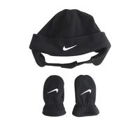 Nike Baby-Jungen-Swoosh-Baby-Fleece-Mtzen-Handschuh-Set (Sugling/Kleinkind), Schwarz/Wei, 1224 Monate