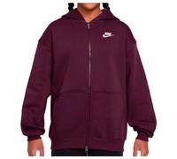 Nike - Big Kid's SW Club Fleece Oversized Full-Zip Hoodie - Freizeitjacke, Gr. 122-128 XS, lila (Bordeaux/White)