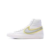 Nike Blazer Mid ´77 Vintage Sneaker schöne Damen Freizeit-Schuhe Mode-Sneaker Turnschuhe im Basketball-Style Weiß/Gelb, Größe:36