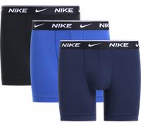Boxer NIKE UNDERWEAR "BOXER BRIEF 3PK", Herren, Gr. M, 3 Stk., bunt (obsidian, game royal, schwarz), Jersey, Obermaterial: 95% Baumwolle, 5% Elasthan, körpernah, Unterhosen, mit Logo-Elastikbund (7164