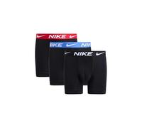 Boxer NIKE UNDERWEAR "BOXER BRIEF 3PK", Damen, Gr. M, 3 Stk., schwarz, uni rot, blau crystal, schwarz wb, Jersey, Obermaterial: 92% Polyester, 8% Elasthan, körpernah, Unterhosen, mit Logo-Elastikbund