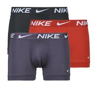 Trunk NIKE UNDERWEAR "TRUNK 3PK", Herren, Gr. S, 3 Stk., uni rot, schwarz raisin, schwarz, water wb, Jersey, Obermaterial: 92% Polyester, 8% Elasthan, körpernah, Unterhosen, mit Logo-Elastikbund (8713