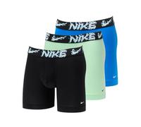 Nike Boxershorts Brief 3Pk Underwear aus Dri-Fit Essential Micro, 3er Set Herren-Boxershorts - 0000KE1157, Photo Blue/Vapor Green/Black Alcmy Wb, XL
