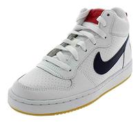 Nike Boys Court Borough Mid (Gs) Basketball Shoes, White (White/Obsidian/Univ Red/Gum Lt Brown 107), 6 UK