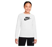 Nike Boys G NSW LS Tee Basic Futura Sweatshirt, White/Black, XL