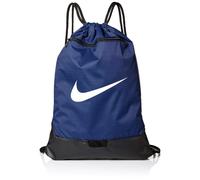Nike Brasilia Training Gymsack Rucksack mit Kordelzug, Reiverschlusstasche und verstrktem Boden. Mitternachtsblau/Schwarz/Wei
