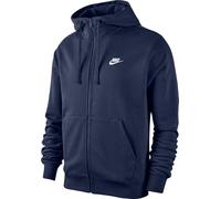 Nike BV2648 M NSW Club Hoodie FZ FT Sweatshirt Mens Midnight Navy/Midnight Navy/White S