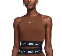 Nike Cacao Wow Damen M Nike Sportswear Tape Crop Top