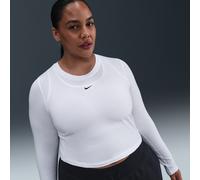 Nike Chill Knit schmal geschnittenes Crop-Longsleeve (Damen, große Größen) - Weiß 1X HF5324-102