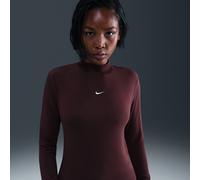 Nike Chill Knit schmal geschnittenes Longsleeve-T-Shirt mit Mock-Neck (Damen) - Rot L (EU 44-46) HV5027-652