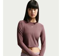 Nike Chill Knit schmales, verkürztes Longsleeve (Damen) - Lila L (EU 44-46) HF5322-503
