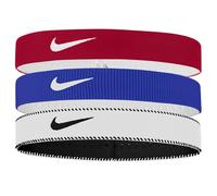 Nike - "Classic" Stirnband Breites Band(3er-Pack) (Rot/Blau/Weiß) Einheitsgröße