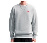 Nike - Club BB Crew - Pullover, Gr. M, grau (DarkGreyHeather/UniversityRed)