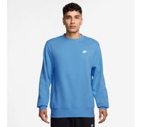Sweatshirt NIKE SPORTSWEAR "M NK CLUB BB CREW", Herren, Gr. S, football blau, weiß, Jersey, Obermaterial: 80% Baumwolle, 20% Polyester, normal, Rundhals, angesetztes Bündchen, Sweatshirts Sweatshirt,