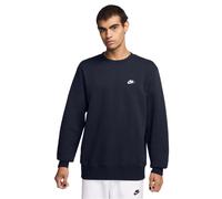 Herren Tennissweatshirt Nike Club Fleece Crew - obsidian/white - Blau (S)