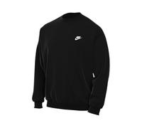 Nike Herren Sweatshirt Club Ft Crew Schwarz/Weiß L