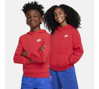 Nike Kinder Kapuzenpullover Club Fleece Big Kids Hoodie FD3000-657 147-158 University Red/White