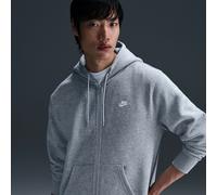 NIKE Club Fleece-Kapuzenjacke Herren 063 - dk grey heather/lt smoke grey/white S