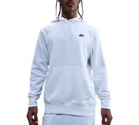 Kapuzensweatshirt NIKE SPORTSWEAR "M NK CLUB BB PO HOODIE", Herren, Gr. L, weiß, weiß,, Jersey, Obermaterial: 80% Baumwolle, 20% Polyester, normal, Rundhals, Sweatshirts, mit Kängurutasche, mit angese