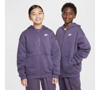 Nike Club Fleece Oversize-Hoodie mit durchgehendem Reißverschluss (ältere Kinder) - Lila S FD2931-573